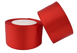 Лента атласная 5 см Красный 23 м