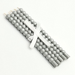 Свечи жемчуг "Перламутровый серый" 12 см, 5 шт