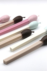 Свеча для бенто " спичка " розовая 12 см.