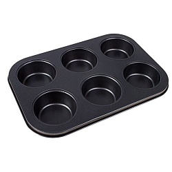 Форма для выпечки "Жаклин. Круг", антипригарное покрытие, 6 ячеек d=6 см